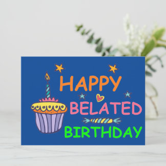Carte Joyeux Anniversaire en Retard