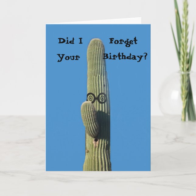 Carte Joyeux Anniversaire en Retard Drôle (Devant)