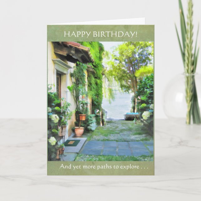 Carte Joyeux anniversaire — encore plus de chemins à exp (Devant)