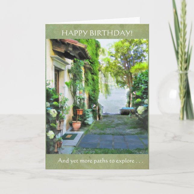 Carte Joyeux anniversaire — encore plus de chemins à exp (Devant)