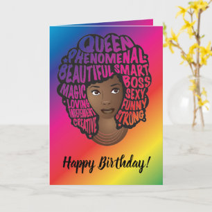 Carte Joyeux anniversaire, Encourageant les femmes, Arc-