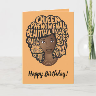 Carte Joyeux anniversaire ! Encourager les femmes noires