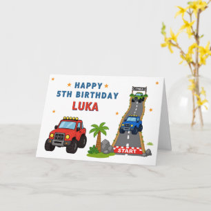 Carte Joyeux Anniversaire Enfants Monster Truck