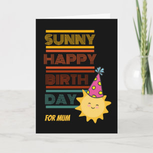 Carte Joyeux anniversaire ensoleillé pour maman avec un