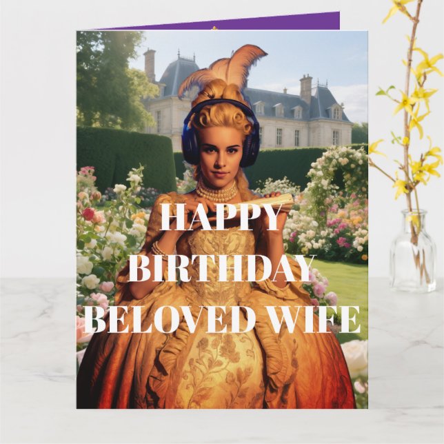 Carte Joyeux anniversaire épouse bien-aimée (Fleur jaune)