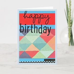 Carte Joyeux Anniversaire, Faites Un Souhait