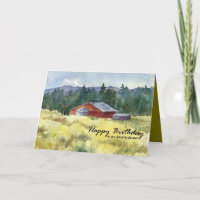 Joyeux Anniversaire Favori Farmer Grange Paysage