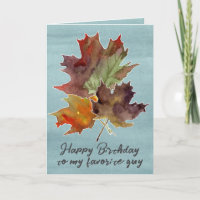 Joyeux Anniversaire Favori Guy Automne Maple Feuil
