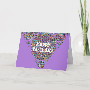 Carte Joyeux anniversaire Festive Colorful Parties scint