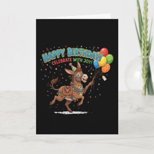 Carte Joyeux Anniversaire Fête de l'Âne