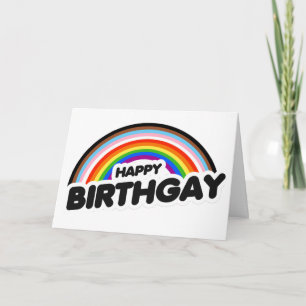 Carte Joyeux anniversaire Fierté de progrès gay