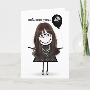 Carte Joyeux Anniversaire Fille Bonhomme Allumette avec 