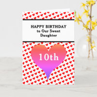 Joyeux Anniversaire Fille Cœurs Tout Âge
