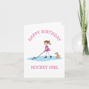Carte Joyeux Anniversaire Fille de Dessin Animé de Hocke