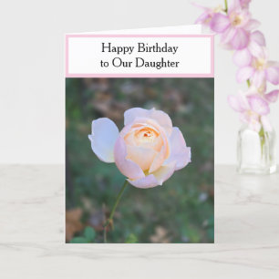 Carte Joyeux Anniversaire Fille Roses Rose Pâle
