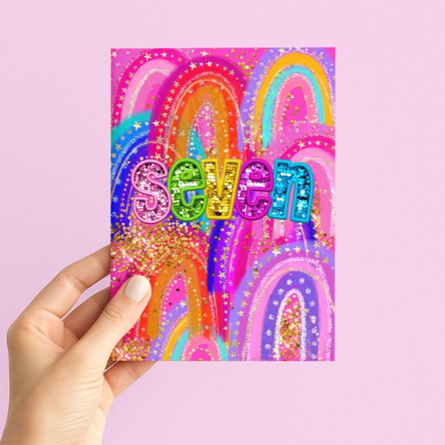Carte Joyeux Anniversaire Filles 7 Ans (Créateur téléchargé)