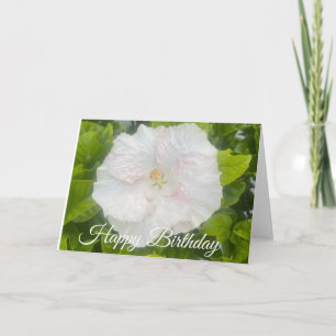 Carte Joyeux Anniversaire Fleur Blanche