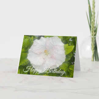 Carte Joyeux Anniversaire Fleur Blanche