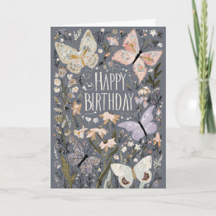 Carte Joyeux Anniversaire Floral