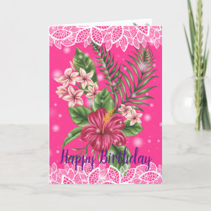 Carte Joyeux anniversaire Floral