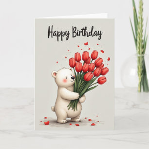 Carte Joyeux Anniversaire Fluffy Cub