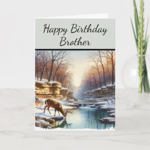 Carte Joyeux Anniversaire Frère Deer Buck