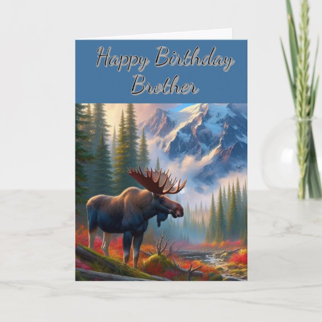 Carte Joyeux anniversaire frère Élan  (Devant)