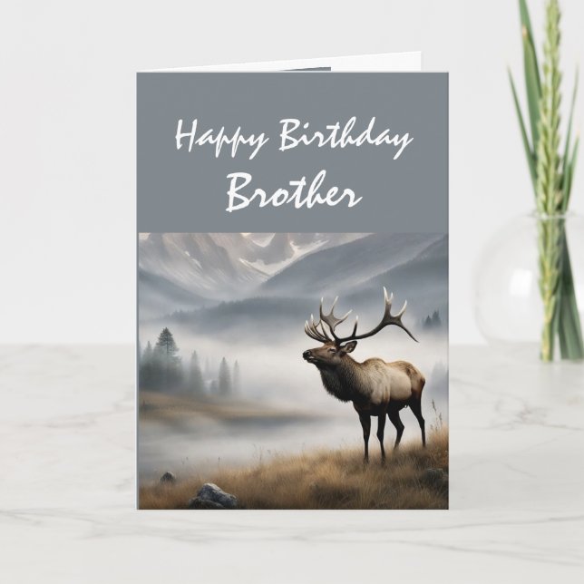 Carte Joyeux Anniversaire Frère Élan qui est Exceptionne (Devant)