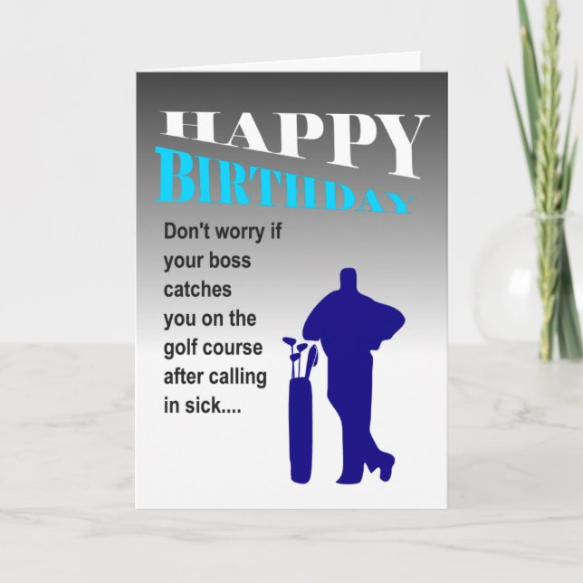 Carte joyeux anniversaire frère golfeur drôle voeu (Devant)