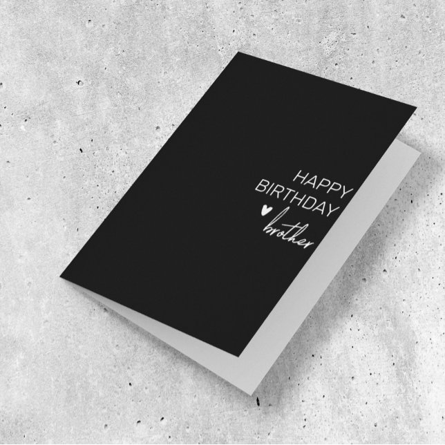 Carte Joyeux Anniversaire Frère minimaliste Simple (Créateur téléchargé)