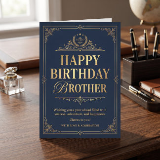 Carte Joyeux Anniversaire Frère ! Sentimental