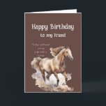 Carte Joyeux Anniversaire Friend Ride Horses Citation<br><div class="desc">Les choses que vous aimez Joyeux anniversaire Ami pour ceux qui aiment l'équitation</div>