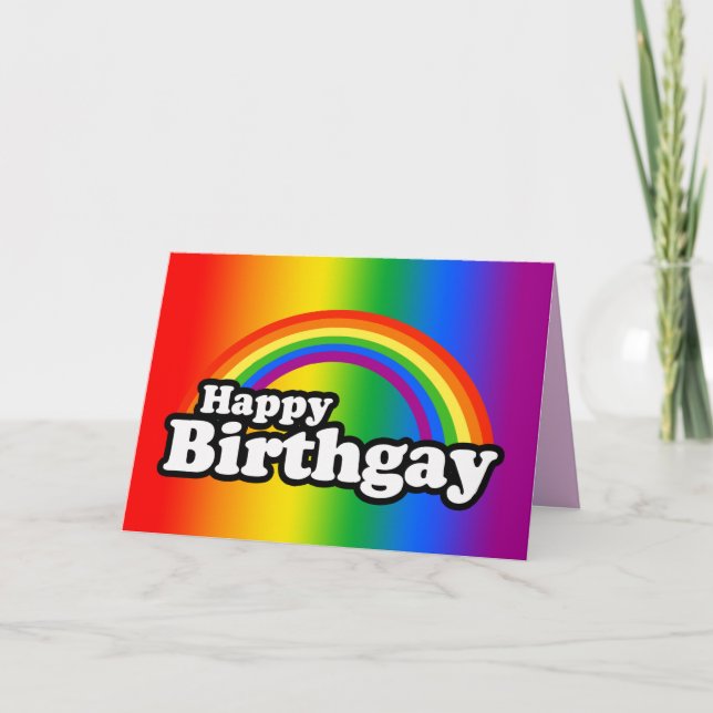 Carte Joyeux Anniversaire Gay (Devant)