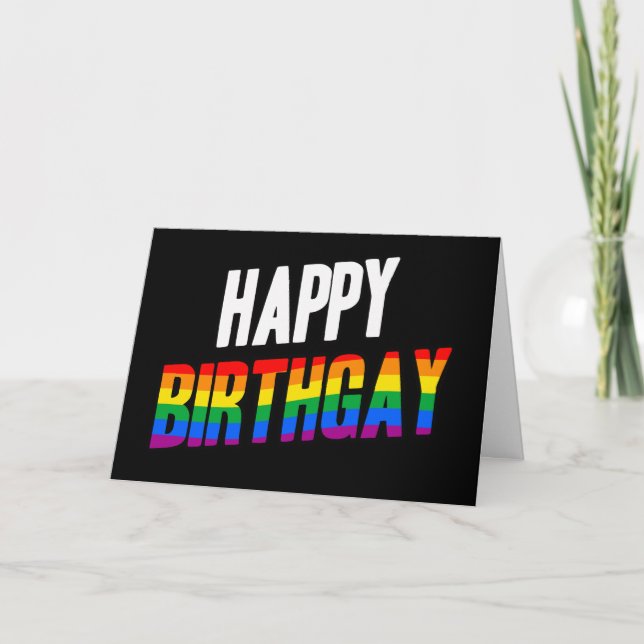 Carte Joyeux Anniversaire Gay (Devant)