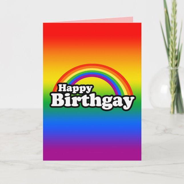 Carte Joyeux Anniversaire Gay (Devant)