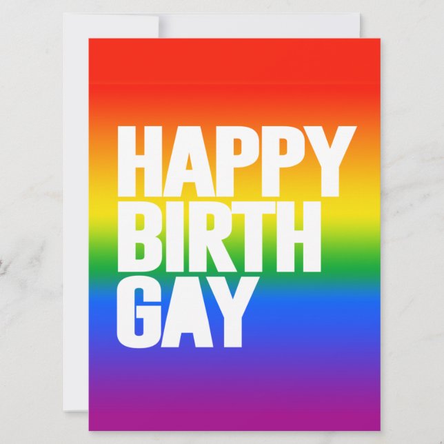 Carte Joyeux anniversaire gay (Devant)