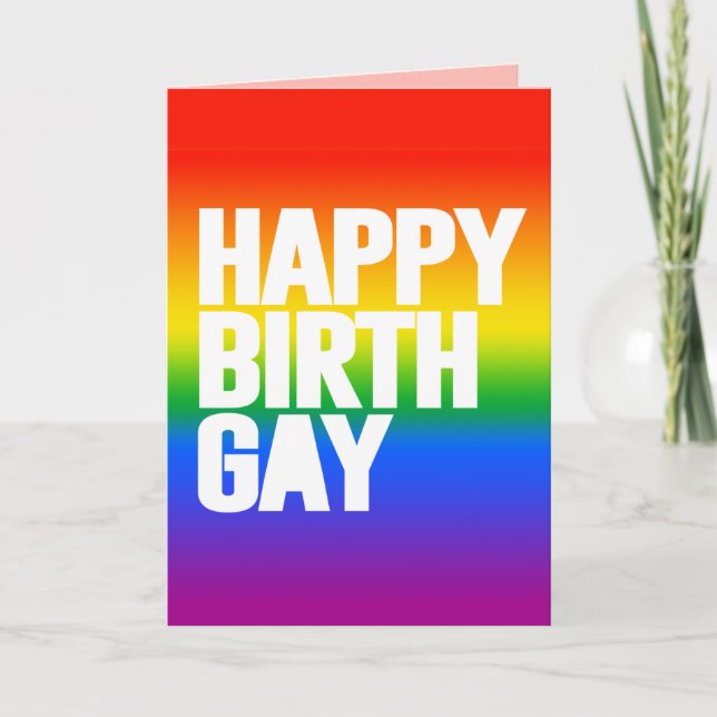 Carte Joyeux anniversaire gay (Devant)
