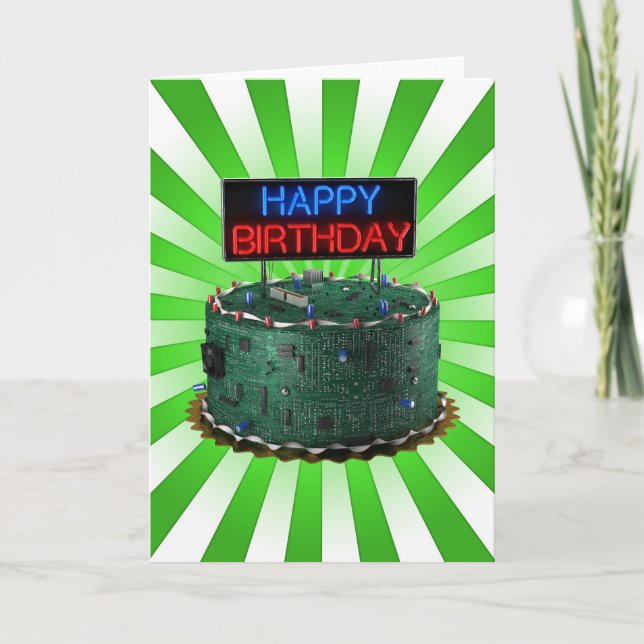 Carte Joyeux anniversaire, Geek (Devant)