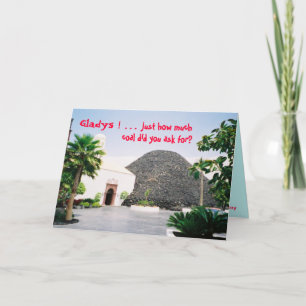 Carte Joyeux anniversaire - Gladys/charbon