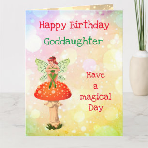 Carte Joyeux anniversaire Godgirl conception fée