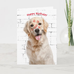 Carte Joyeux Anniversaire Golden Retriever