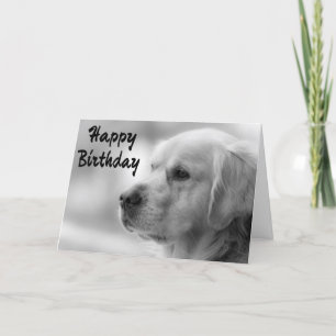 Carte Joyeux Anniversaire Golden Retriever Chien chiot