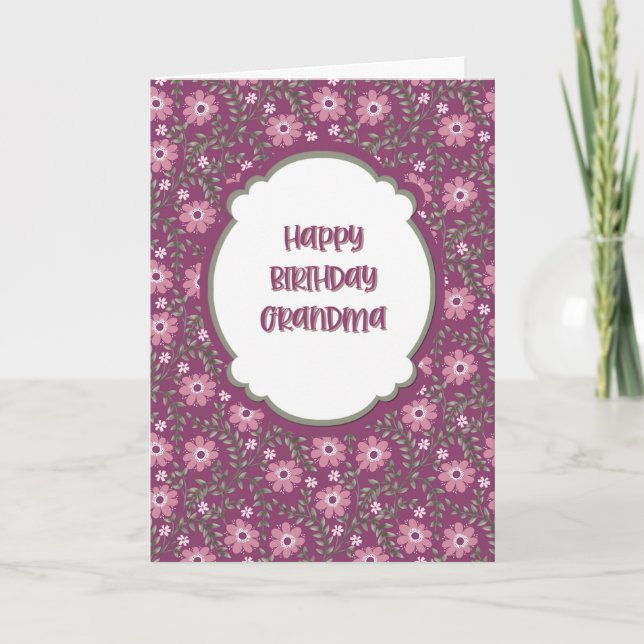 Carte Joyeux Anniversaire Grand-Mère (Devant)