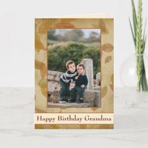 Carte Joyeux Anniversaire Grand-Mère Thème d'Automne