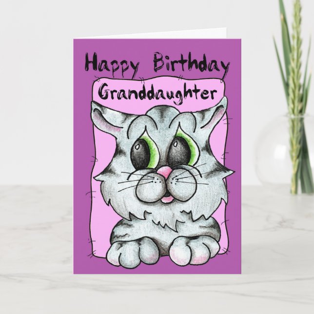 Carte Joyeux anniversaire Granddaughter (Devant)