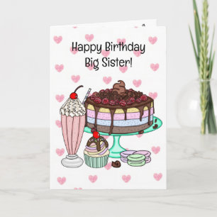 Carte Joyeux Anniversaire Grande Sœur Cône de Glace