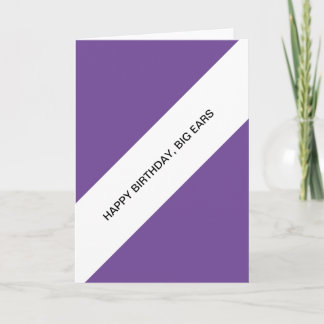 Carte joyeux anniversaire, grandes oreilles