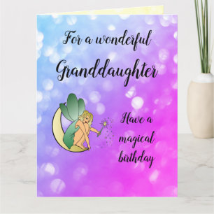 Carte Joyeux anniversaire Grandgirl Fairy design