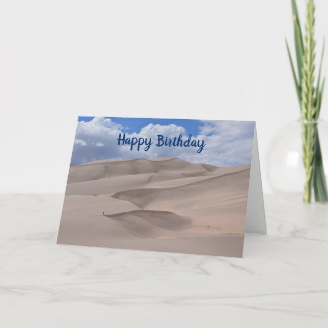 Carte Joyeux Anniversaire, Great Sand Dunes, Colorado (Devant)