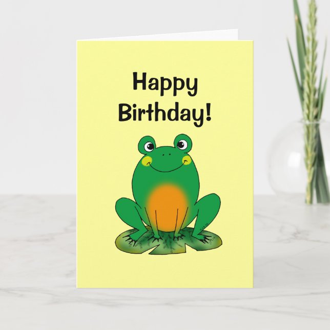 Carte Joyeux anniversaire ! (grenouille) (Devant)